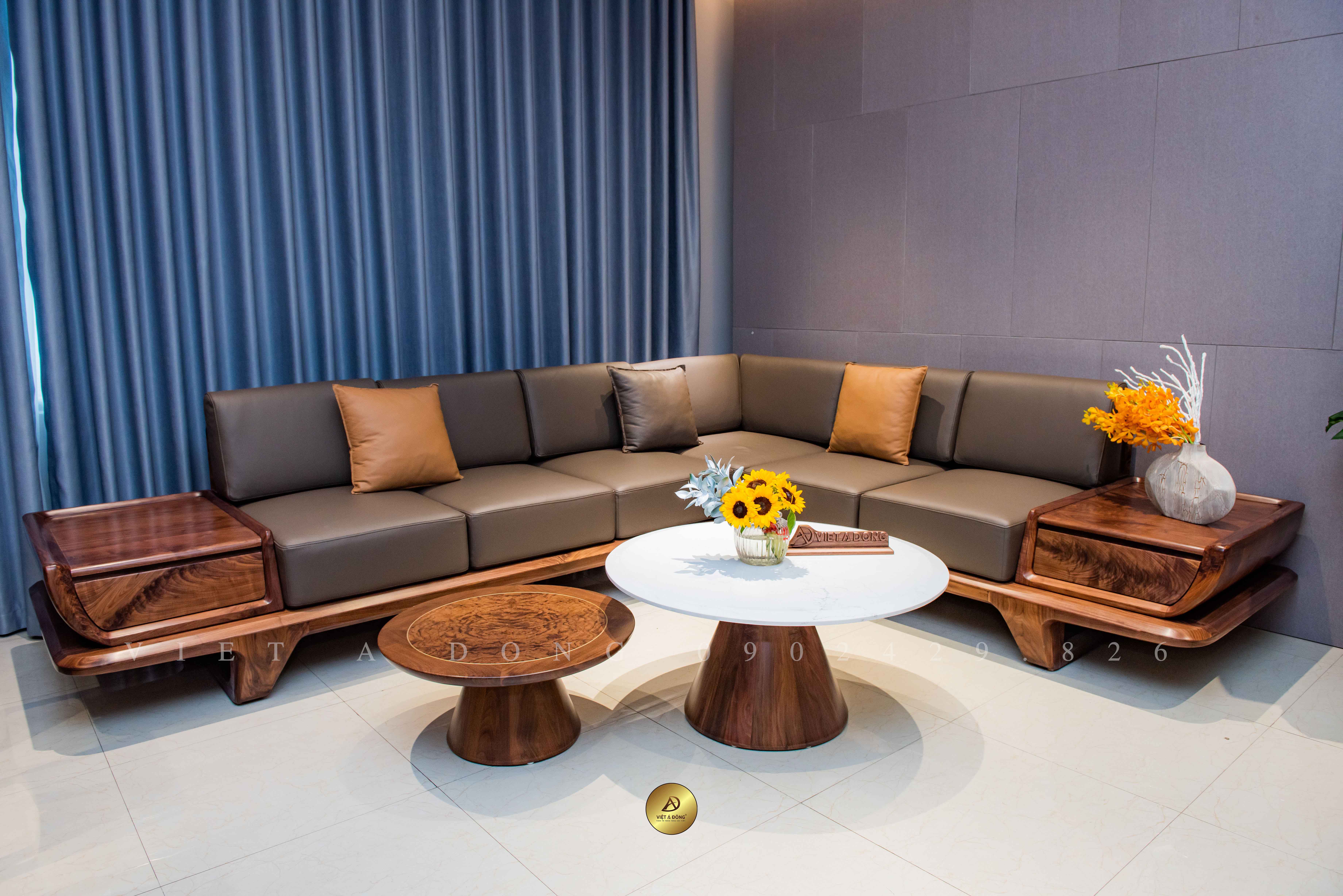 Sofa gỗ óc chó chữ L là gì?